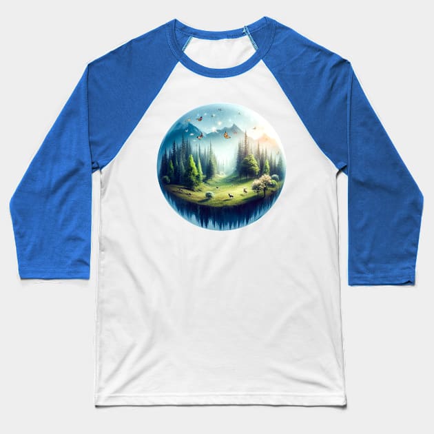 Nature View in Globe Baseball T-Shirt by Md Abu Bakkar